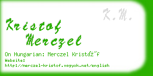 kristof merczel business card